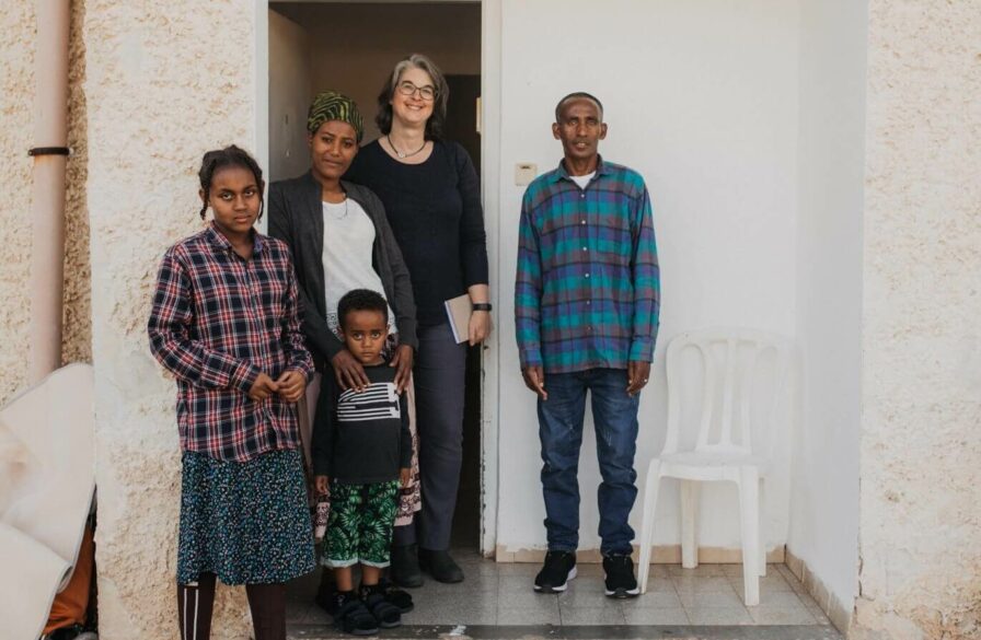 Nicole Yoder with Ethiopian Jewish immigrants