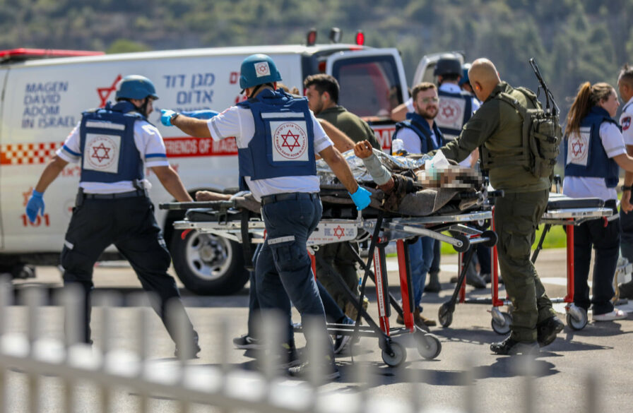 Israeli medics rush injured to hospital
