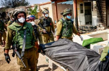 IDF Soldiers carrying corpse