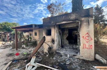Kfar Aza destroyed homes