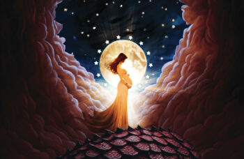 Teaching- dragon and moon, pregnant woman. Firefly