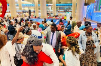 Ethiopian Jews arriving at Ben Gurion Airport
