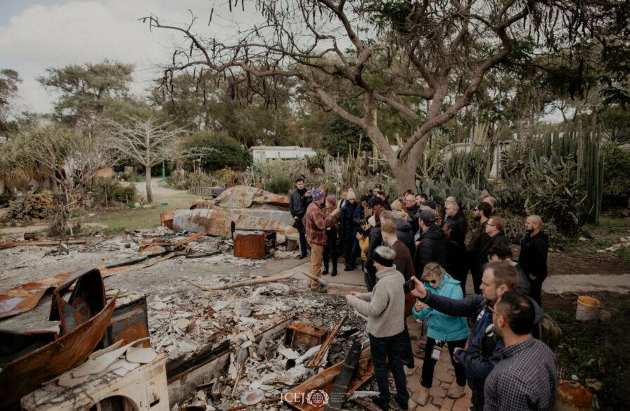 ICEJ solidarity mission sees devastation at Kibbutz Nir Oz