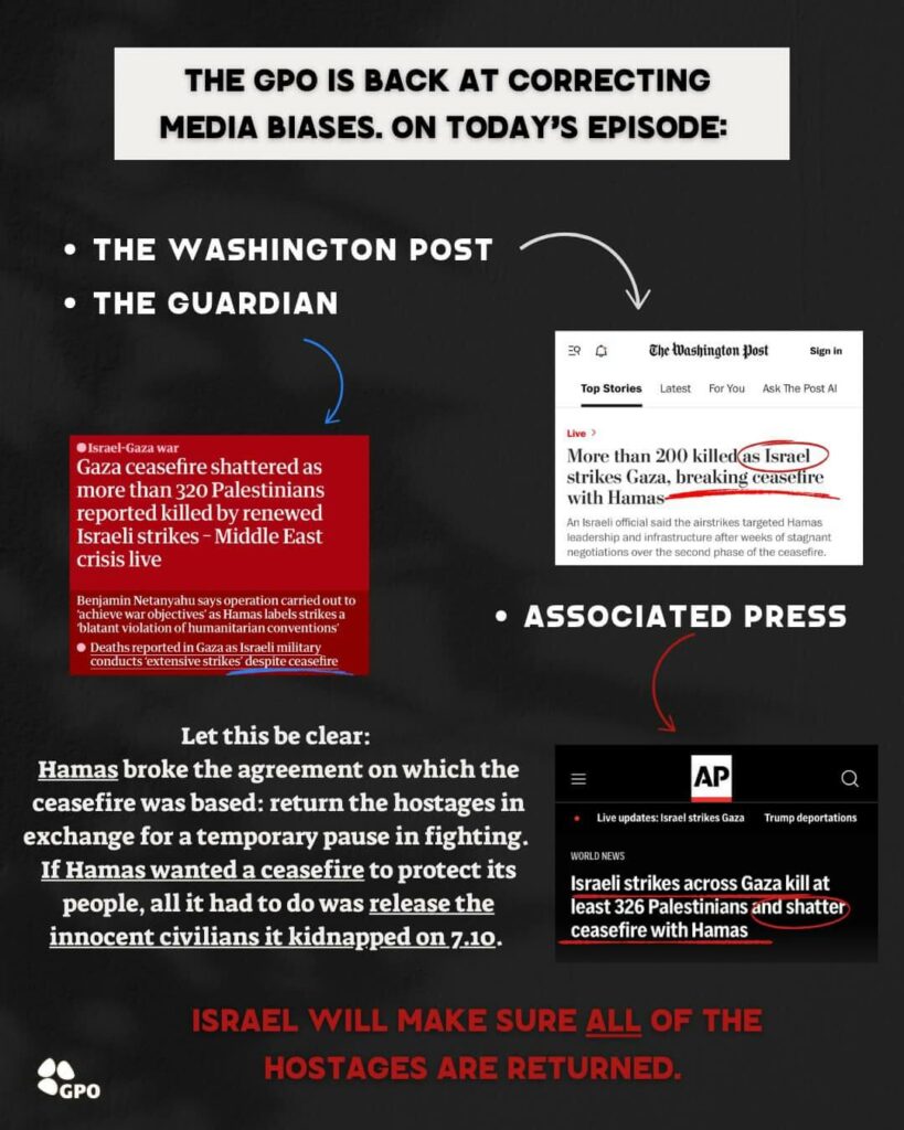 Examples of media bias in reporting. (Credit: GPO)