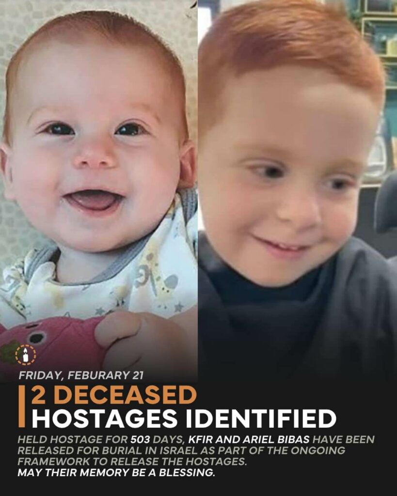 The IDF confirmed that Ariel and Kfir are deceased. (Credit: IDF)