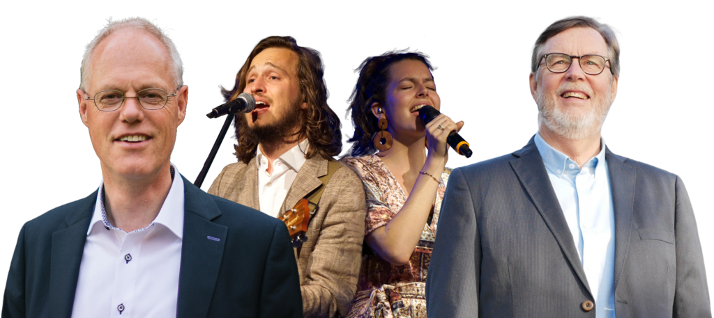 Gezichten van Jacob Keegstra, Peeber, Maaike en Lars Enarson