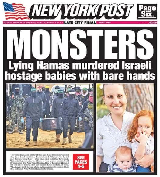 The New York Post headline (Credit: GPO)