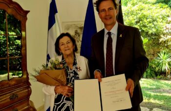Eva Erben with German Ambassador Steffen Seibert.