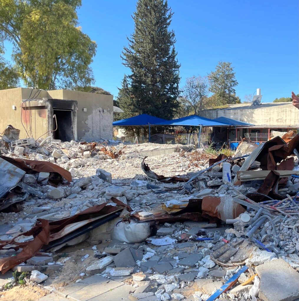 Destruction of Youth centre - Kibbutz Be'eri