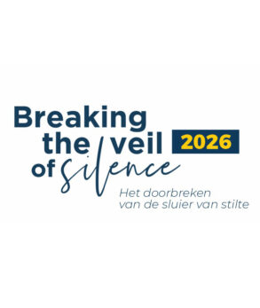 afbeelding met de tekst Breaking the vail of silence 2026
